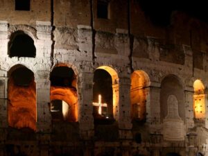 via crucis al colosseo