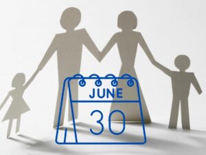 Famiglia figli sagome simbolo 30 giugno