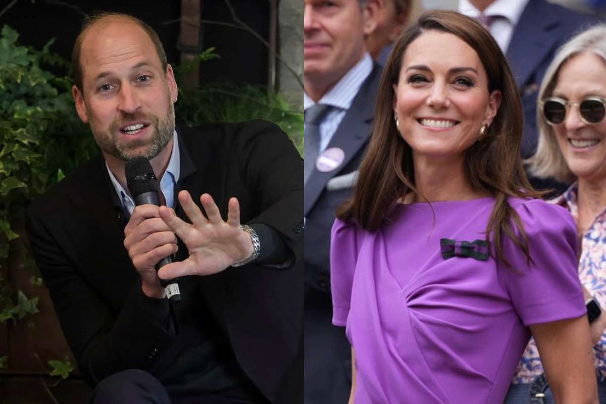 Primo piano di William e Kate