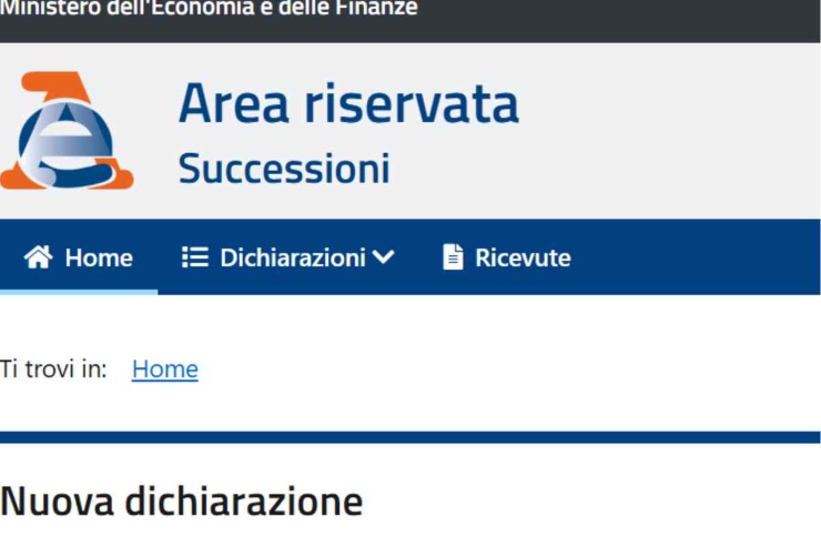 Area Riservata Ministero economia